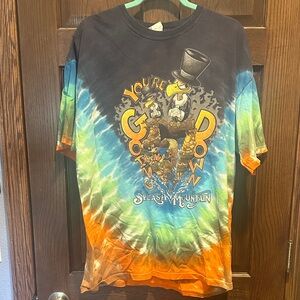 Splash Mountain Tie-Dye Tee - Orange Blue Green